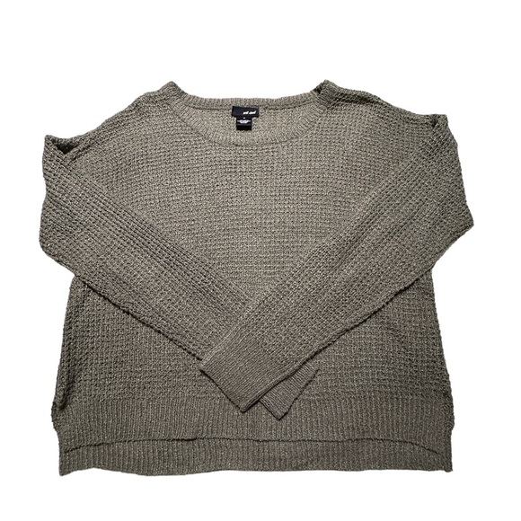 Wet Seal Crew Neck Cable Knit Sweater - Picture 3 of 4